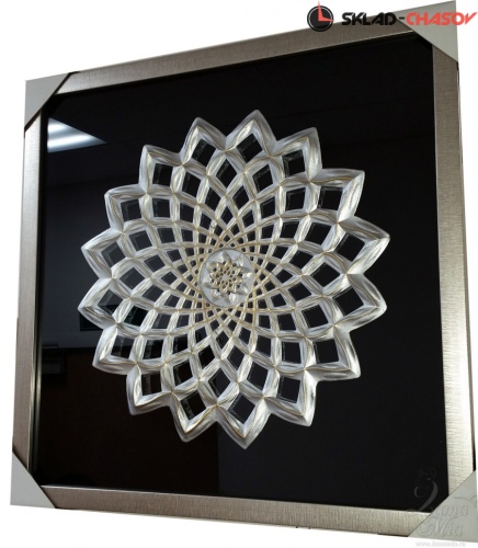 Панно настенное "Созвучие 1" в серебристой раме фото