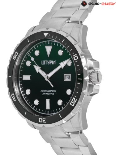 Часы "ШТУРМ" 75983373кк на браслете механические с автоподзаводом фото фото 2