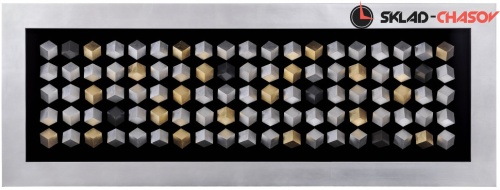 Настенное панно "100 кубов" в серебристой раме фото фото 2