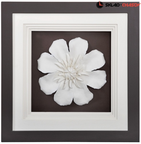 Панно керамическое "Цветок 2" в раме фото фото 2
