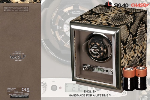 Шкатулка для автоподзавода 1-х часов Wolf 461722 фото фото 2