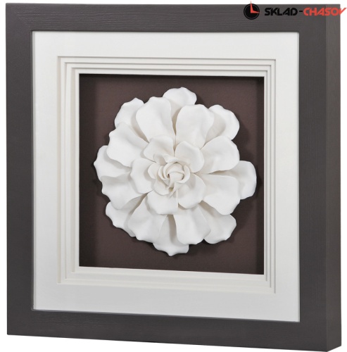 Панно керамическое "Цветок 3" в раме фото