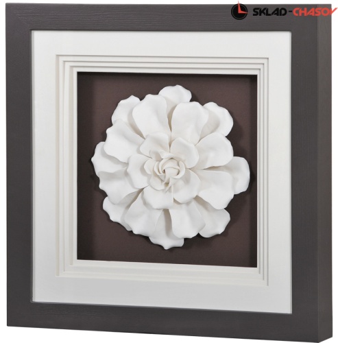 Панно керамическое "Цветок 3" в раме фото