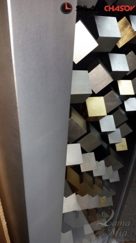 Настенное панно "100 кубов" в серебристой раме фото фото 5