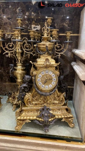 Бронзовые часы с канделябрами Parsa C 748 фото