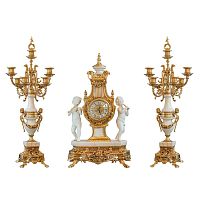 Бронзовые часы с канделябрами Mahdi C3032 WB фото