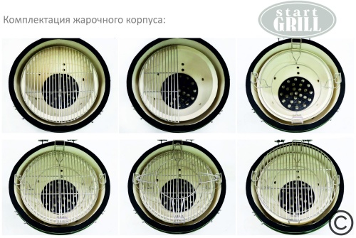Керамический гриль-барбекю с окошком 22 дюйма (зеленый) (57 см) фото фото 6