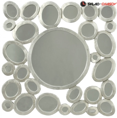 Панно настенное "Кольца с зеркалами - квадрат" фото фото 2