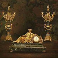 Бронзовые часы с канделябрами Parsa C3125 фото