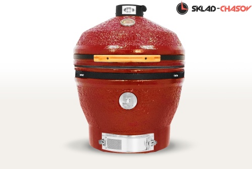 Керамический гриль-барбекю CFG CHEF, 61 см/24 дюйма (красный) фото