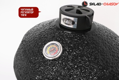 Керамический гриль-барбекю CFG CHEF, 61 см/24 дюйма (черный) фото фото 6