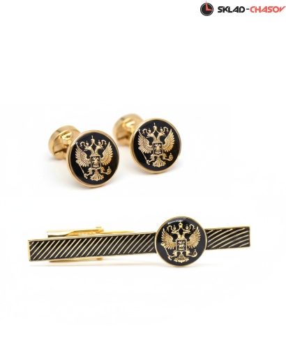 Запонки и Зажим для галстука "Президент" 55864-558064кк фото