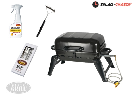 Комплект-минимум: Компактный походный газовый гриль HOBO-1t и инструменты фото