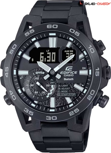 Японские наручные часы Casio Edifice ECB-40BK-1A с хронографом фото