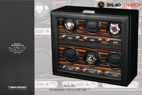 Шкатулка для автоподзавода 6-ти часов Wolf 459256 фото фото 3