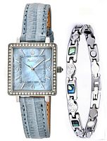 Наручные часы 1846G2BU и браслет. Комплект "Лёд Байкала" фото