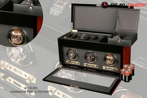 Шкатулка для автоподзавода 3-х часов Wolf Savoy 454710 фото фото 3