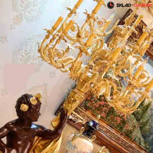 Бронзовый торшер Pars Palazzo фото фото 2