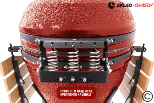 Керамический гриль SG24 PRO CFG 61 см / 24 дюйма (красный) фото фото 8