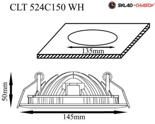 Встраиваемый светильник Crystal Lux CLT 524C150 WH фото фото 3