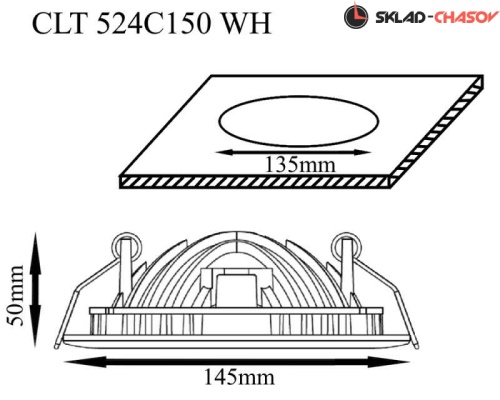 Встраиваемый светильник Crystal Lux CLT 524C150 WH фото фото 3