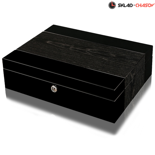 Элитная шкатулка для хранения 10 часов (черное дерево, бамбук) GENTLEMEN BOX 10BA фото