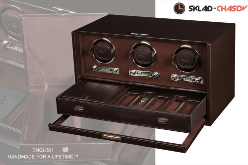 Шкатулка для автоподзавода 3-х часов Wolf 460806 фото фото 5