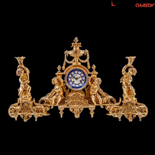 Бронзовые часы с канделябрами Lampa C-156 фото