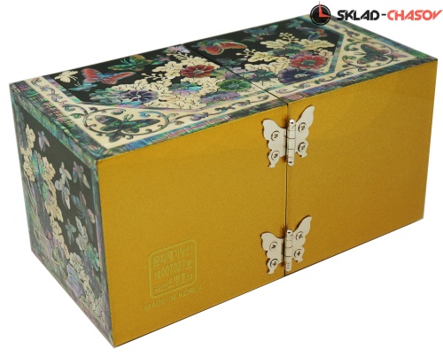 Шкатулка раскладная "Бабочка" темная 170х85х85мм фото фото 2