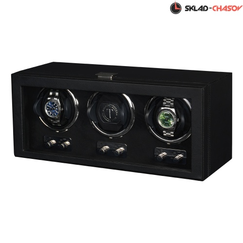 Шкатулка для автоподзавода 3-х часов Badge 03MBL фото