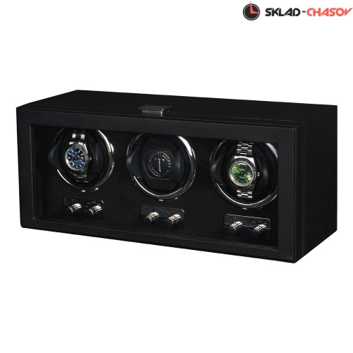 Шкатулка для автоподзавода 3-х часов Badge 03MBL фото