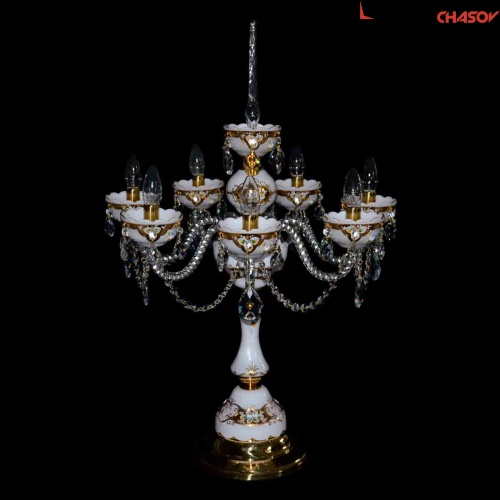 Настольная лампа DBK Glass SE-0634-7-SM White фото