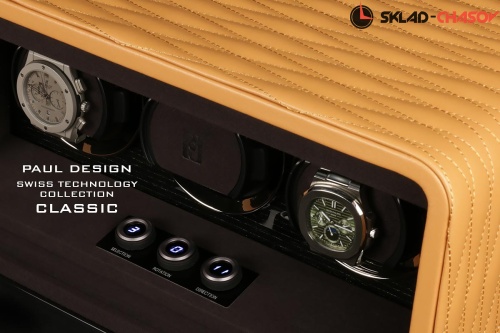 Шкатулка для подзавода 3-х часов Classic3-LBG фото фото 3