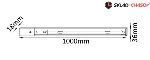 Шинопровод однофазный с питанием и заглушкой Crystal Lux CLT 0.11 01 L1000 WH фото фото 2