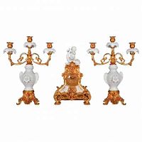 Бронзовые часы с канделябрами Mahdi Luster C 3069 фото