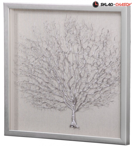 Панно "Кораллы 1" светлое серебристое фото фото 2