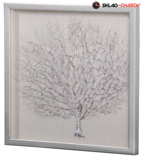 Панно "Кораллы 1" светлое серебристое фото фото 2