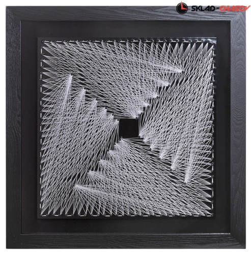 Панно с шёлковыми нитями "Кометы квадрат" фото