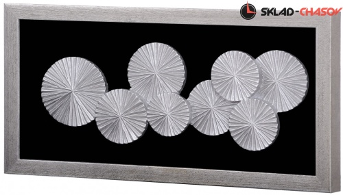 Дизайнерское панно "Зонтики серебристые" в раме фото фото 2