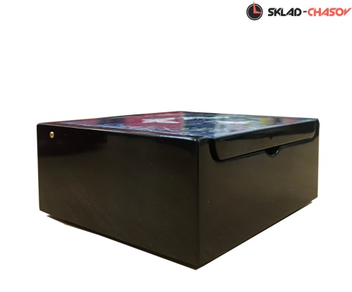 Шкатулка "Бабочки" синяя 98х90х40мм фото фото 3