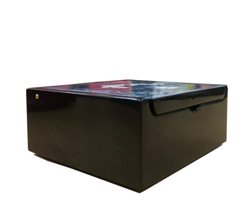 Шкатулка "Бабочки" синяя 98х90х40мм фото фото 3