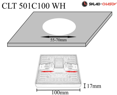 Встраиваемый светильник Crystal Lux CLT 501C100 WH фото фото 2