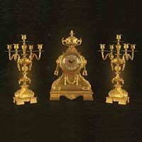 Бронзовые часы с канделябрами Parsa C3131 фото