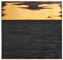 Панно из угля "Закат" фото