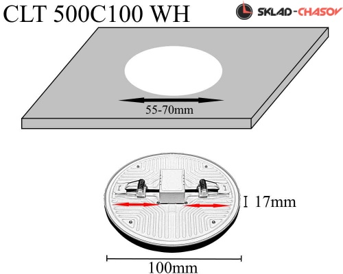 Встраиваемый светильник Crystal Lux CLT 500C100 WH фото фото 2