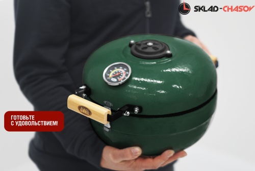 Керамический гриль TRAVELLER SG12 PRO T, 30,5 см / 12 дюймов (зеленый) фото фото 7