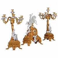 Бронзовые часы с канделябрами Mahdi Luster C 1314 фото