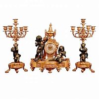 Бронзовые часы с канделябрами Mahdi Luster C3058 фото
