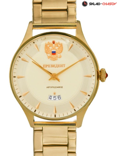Часы "Президент" 6456045кк с браслетом S033206 механические фото