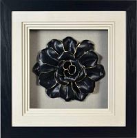 Панно чёрный цветок "Очарование 1" фото